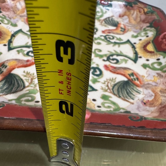 Vintage Hua Ping Tang Zhi Chinese Hand Painted Plate Rooster Design - Picture 7 of 7